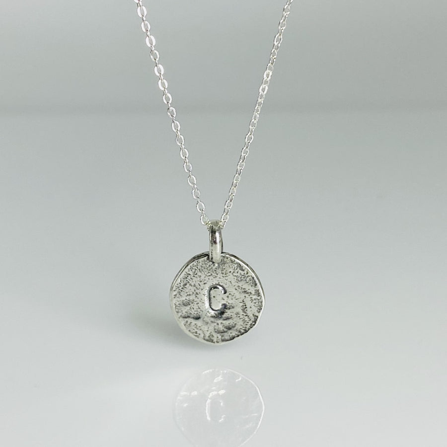 Initial Necklace - 18" Sterling Silver
