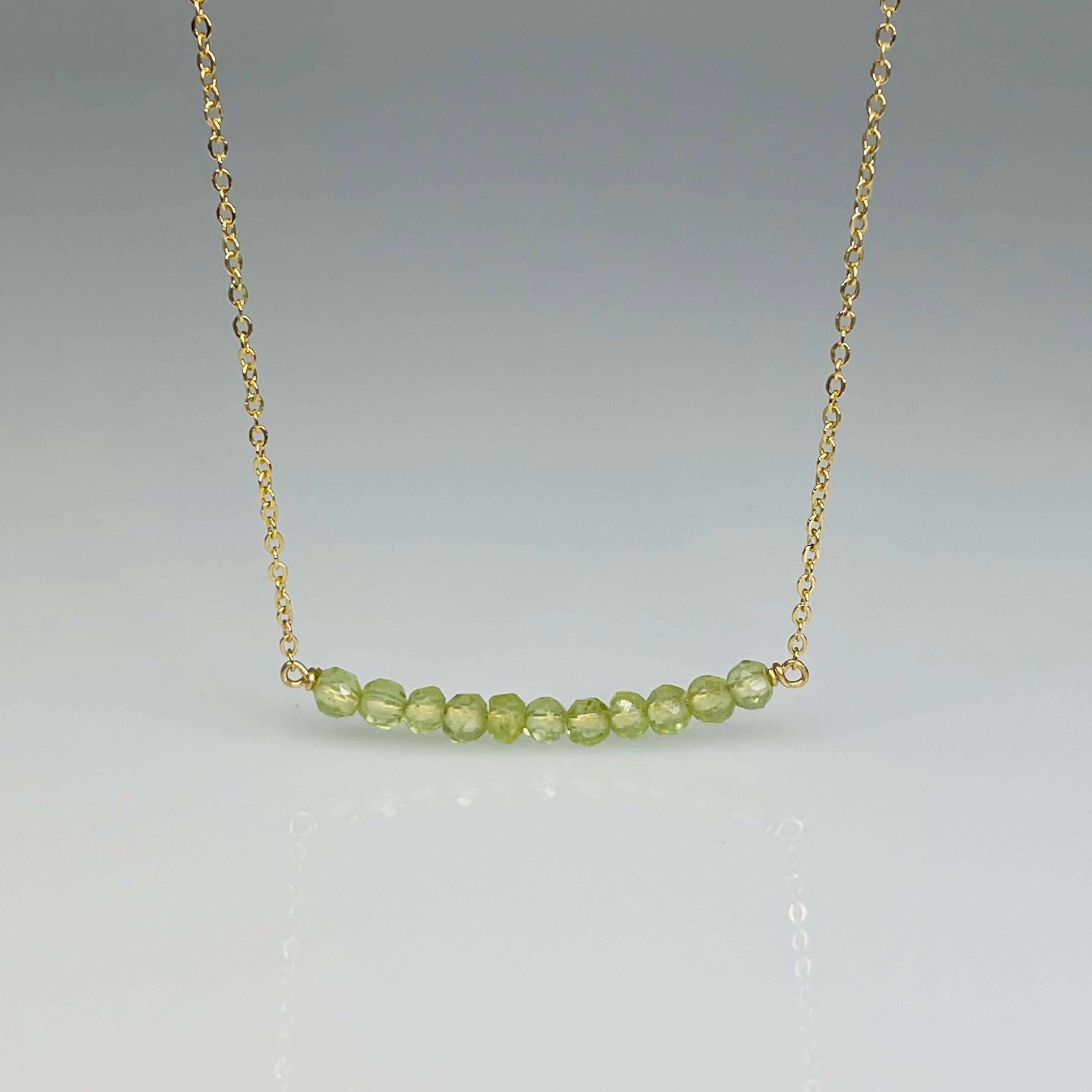 Peridot Bar Necklace KyleChanDesign