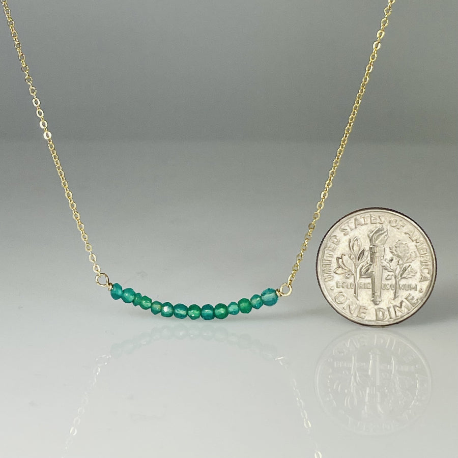 Green Onyx Bar Necklace