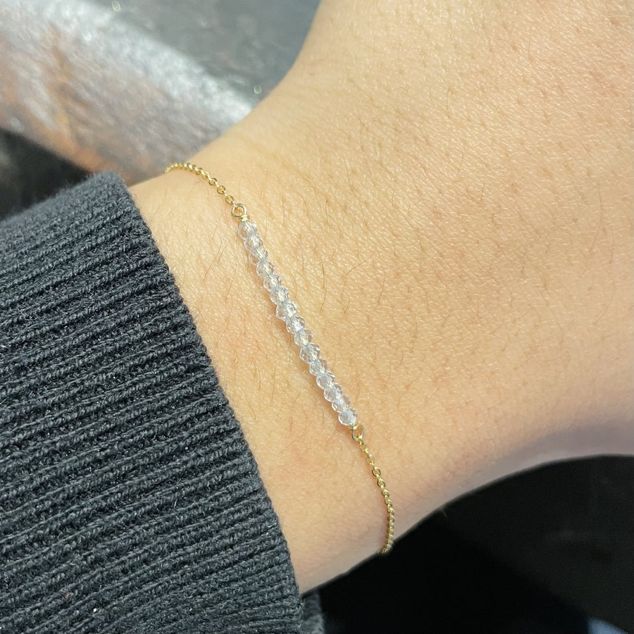 Aquamarine Bar Bracelet