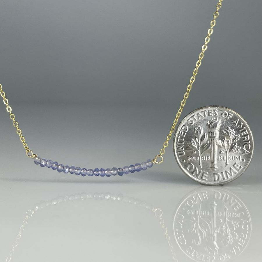Tanzanite Bar Necklace