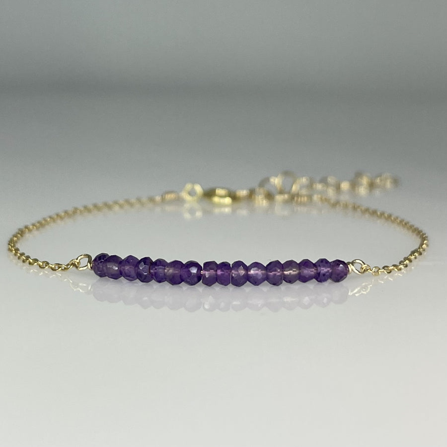 Amethyst Bar Bracelet