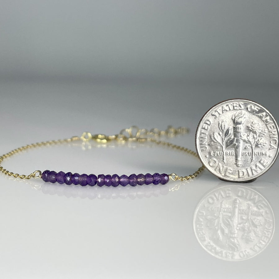 Amethyst Bar Bracelet