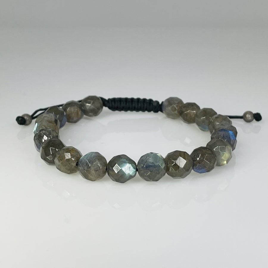 Labradorite Macrame Bracelet 8mm