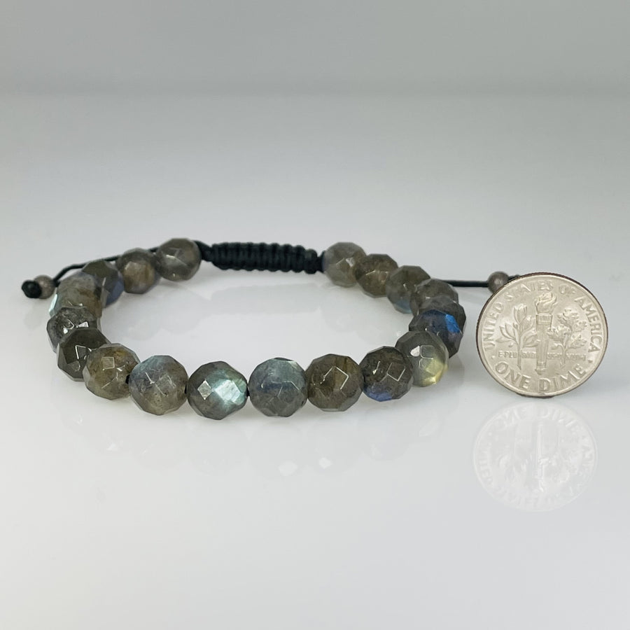 Labradorite Macrame Bracelet 8mm