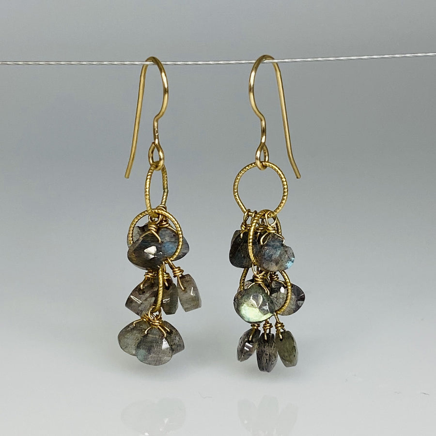 Labradorite Multi Drop Earrings