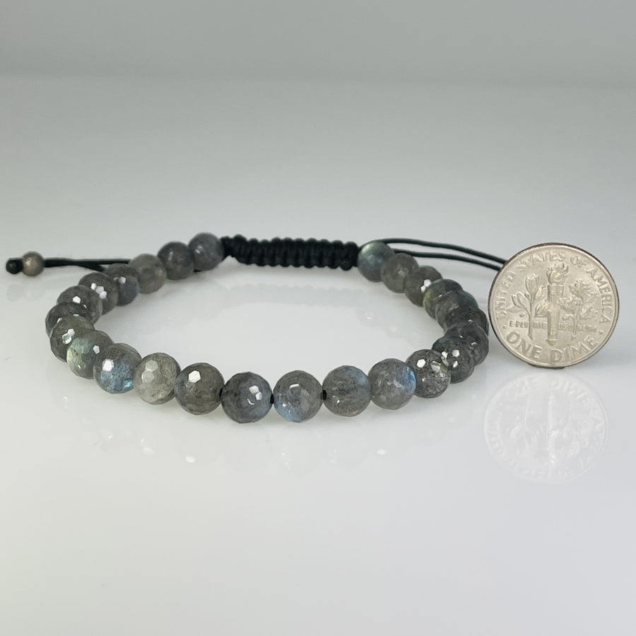 Labradorite Macrame Bracelet 6mm