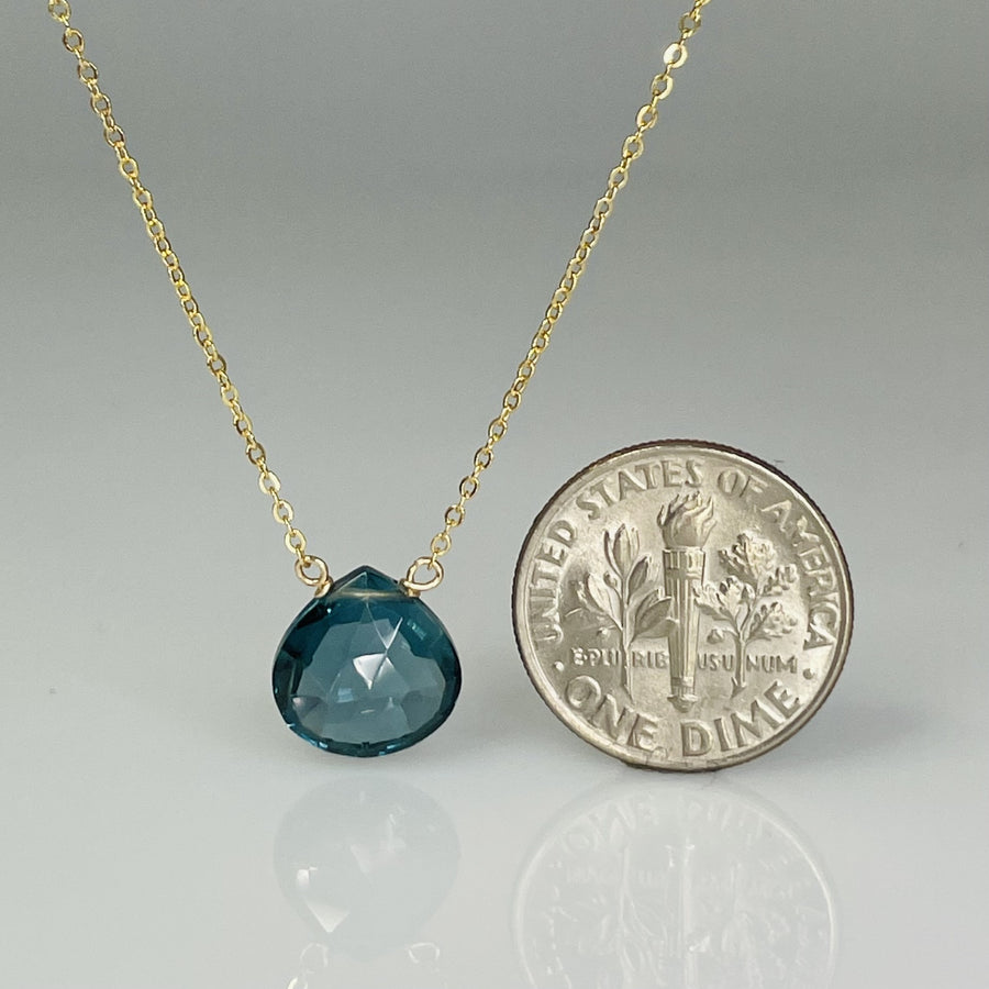 London Blue Hydro Quartz Necklace 10mm