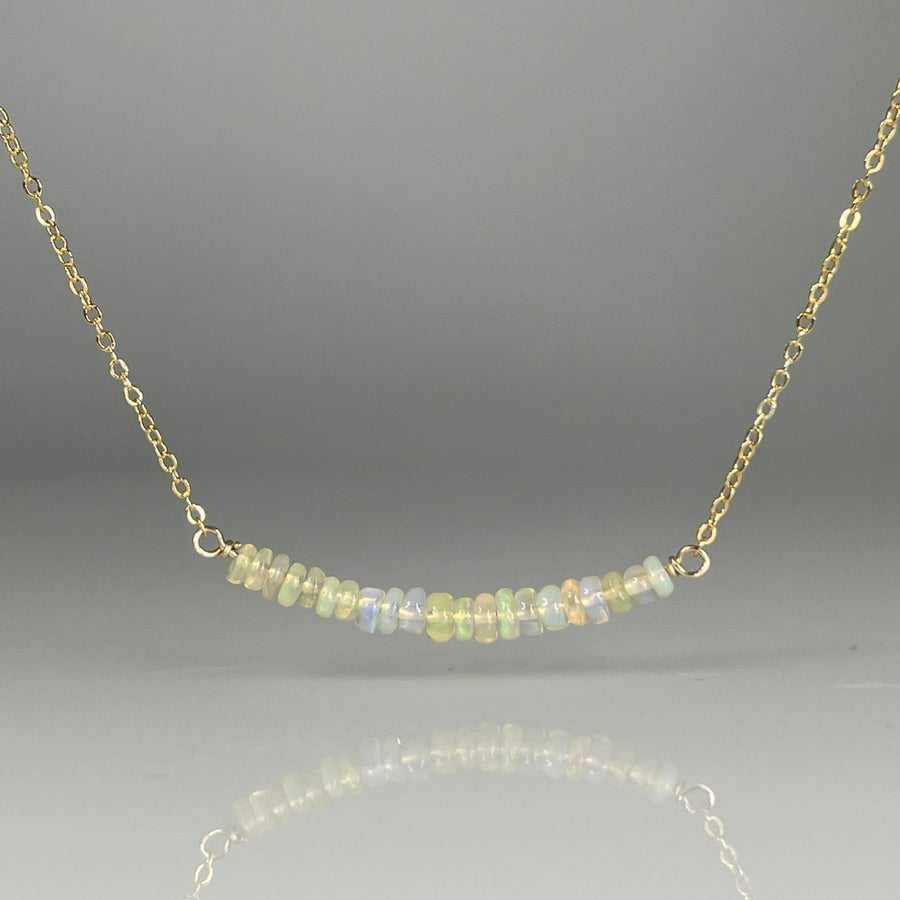 Ethiopian Opal Bar Necklace