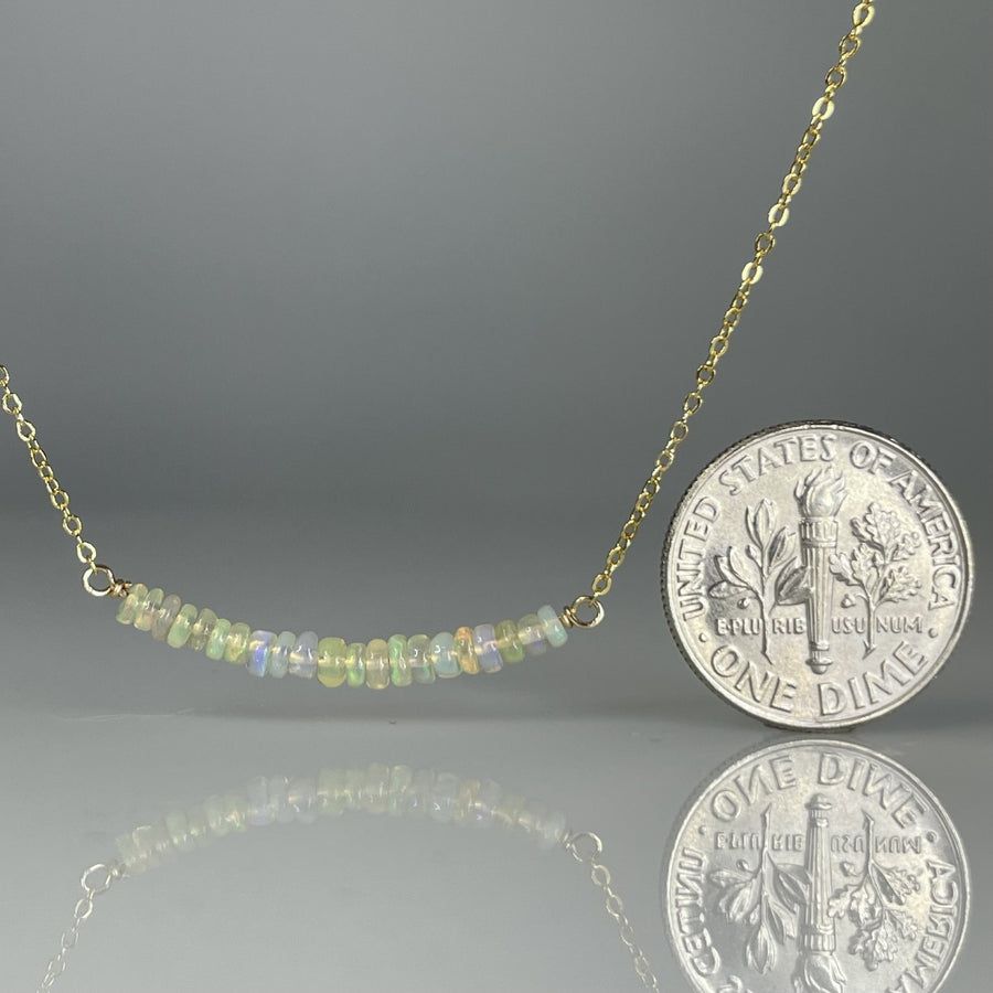 Ethiopian Opal Bar Necklace