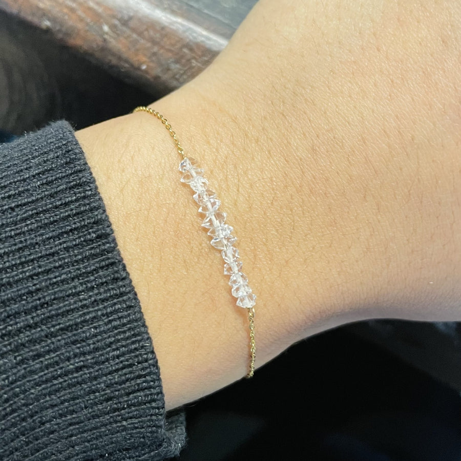 Herkimer Diamond Bar Bracelet