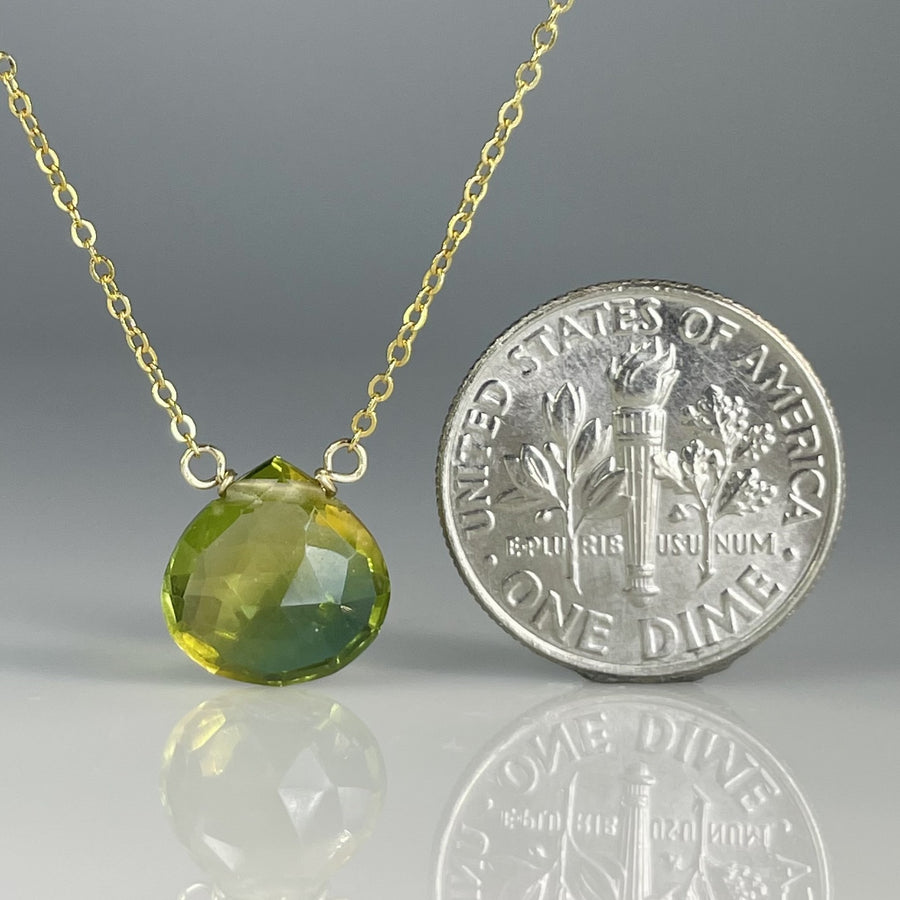 Bi-Color Quartz Necklace 10x10mm