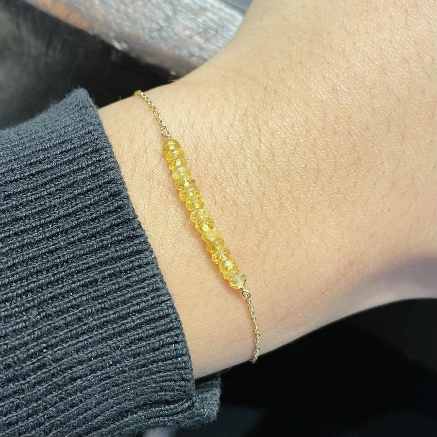 Yellow Sapphire Bar Bracelet
