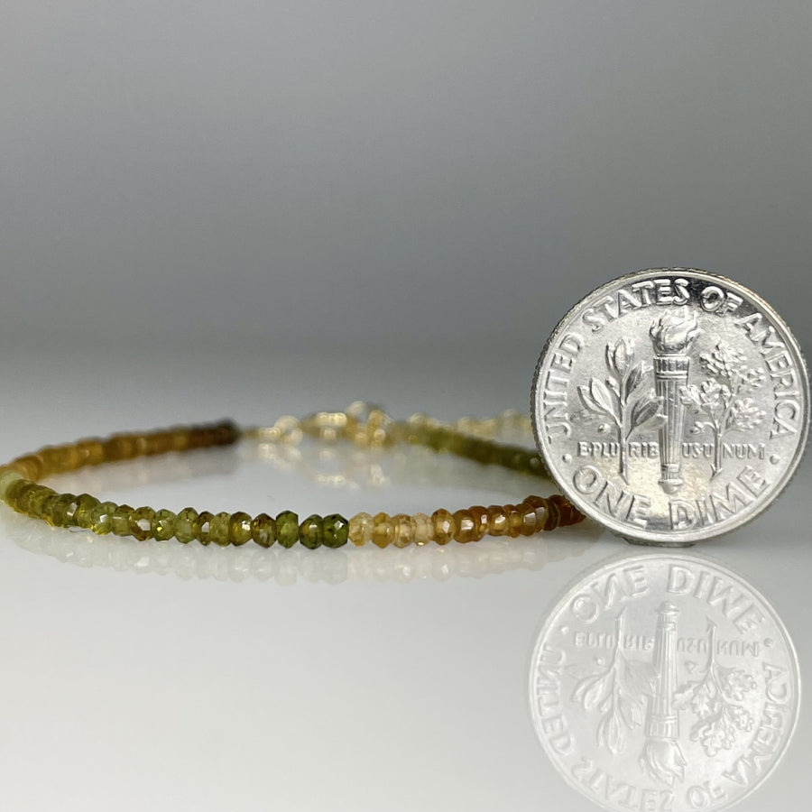 Color Tourmaline Beaded Bracelet