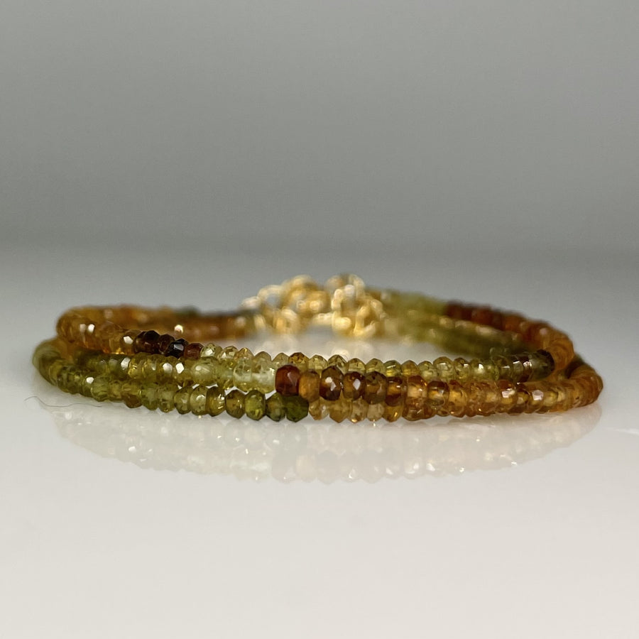 Color Tourmaline Beaded Bracelet