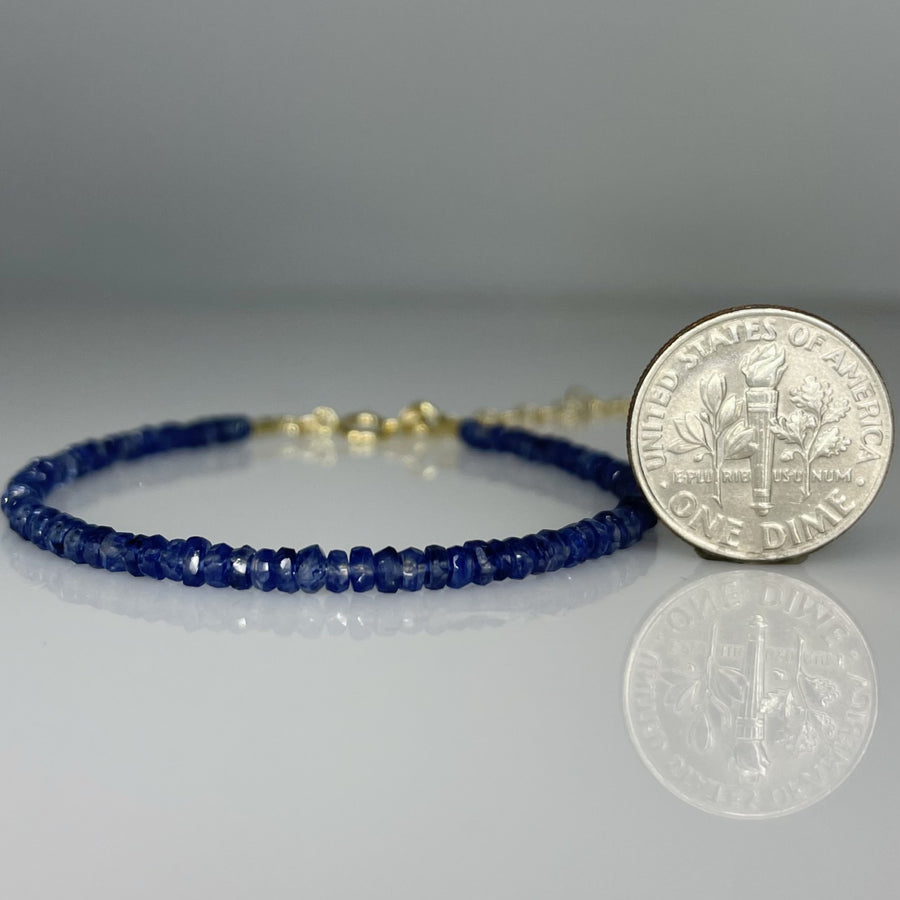Blue Sapphire Beaded Bracelet