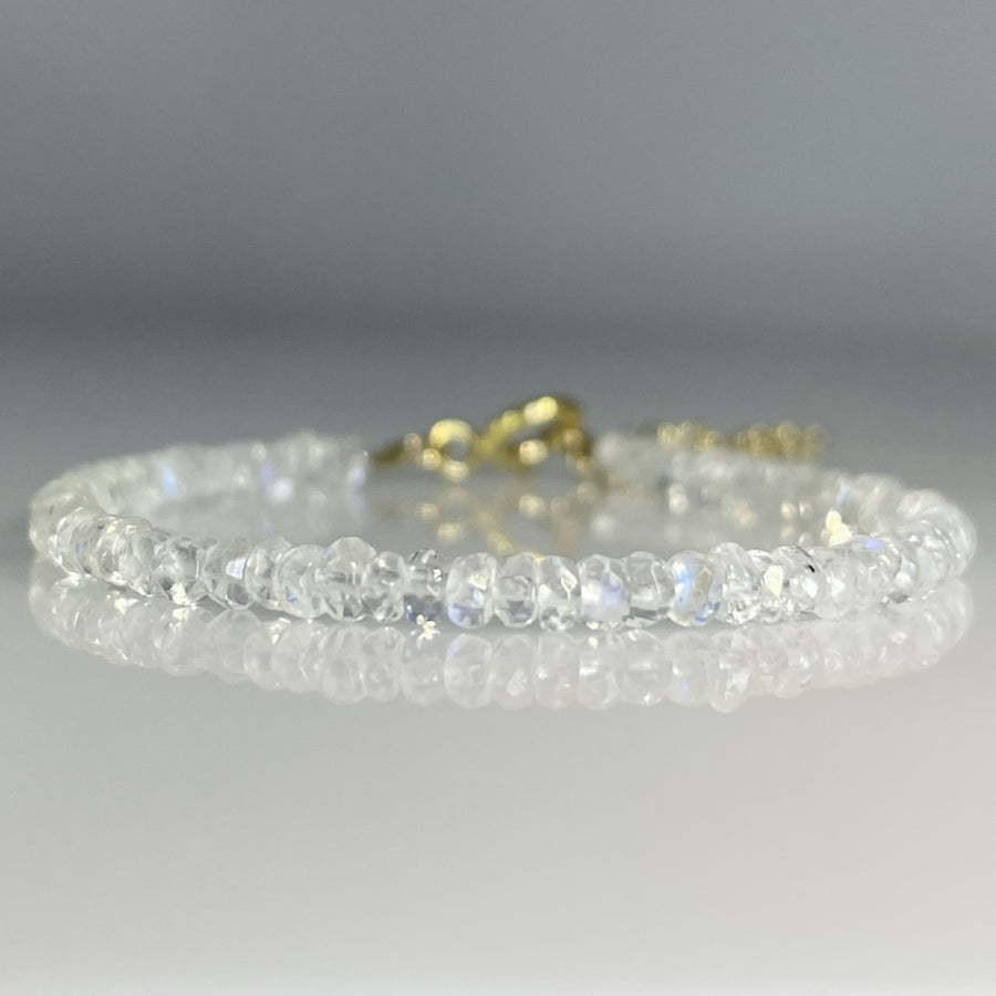 Rainbow Moonstone Beaded Bracelet 3mm