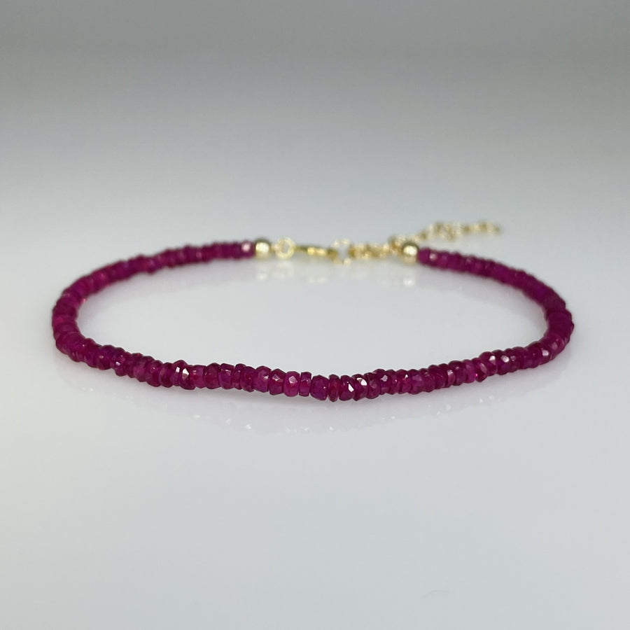 Ruby Beaded Bracelet