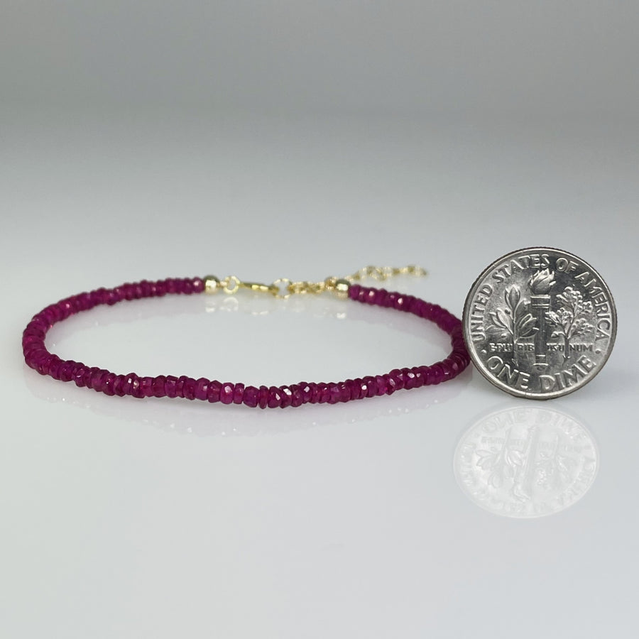 Ruby Beaded Bracelet