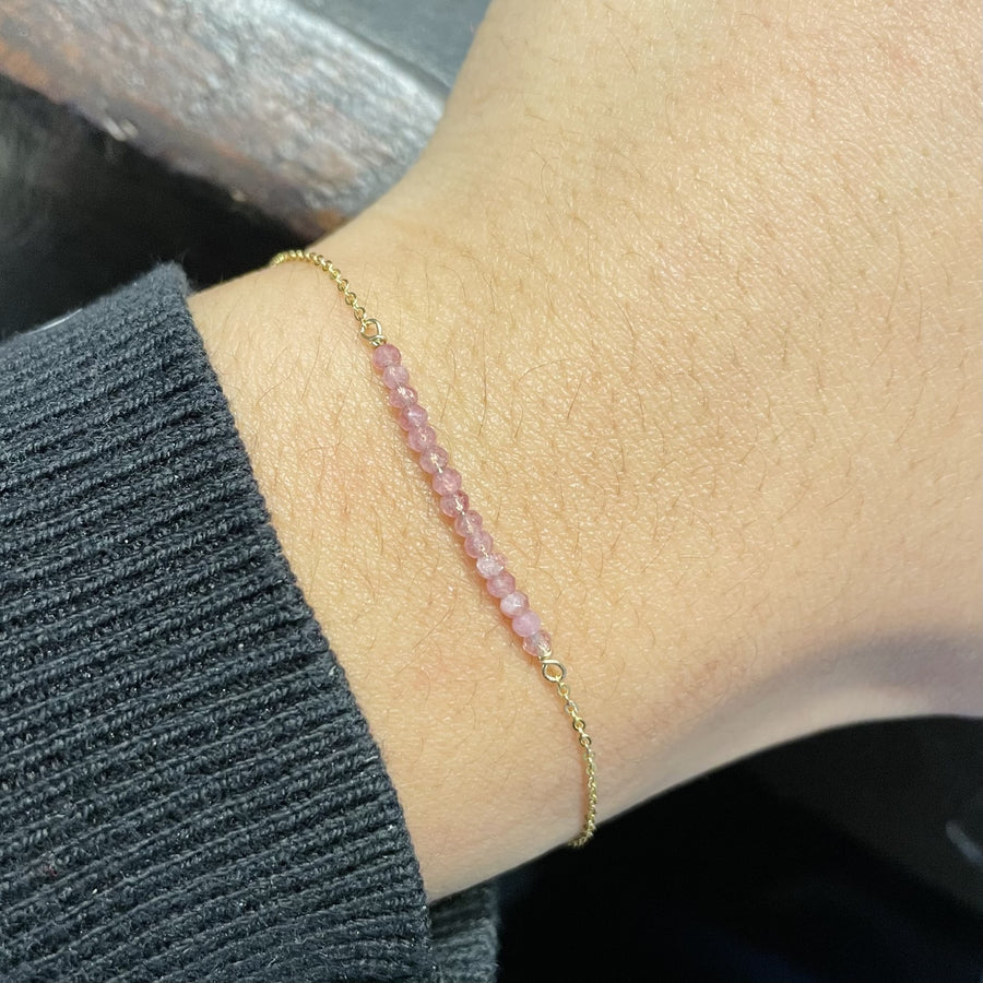 Pink Sapphire Bar Bracelet