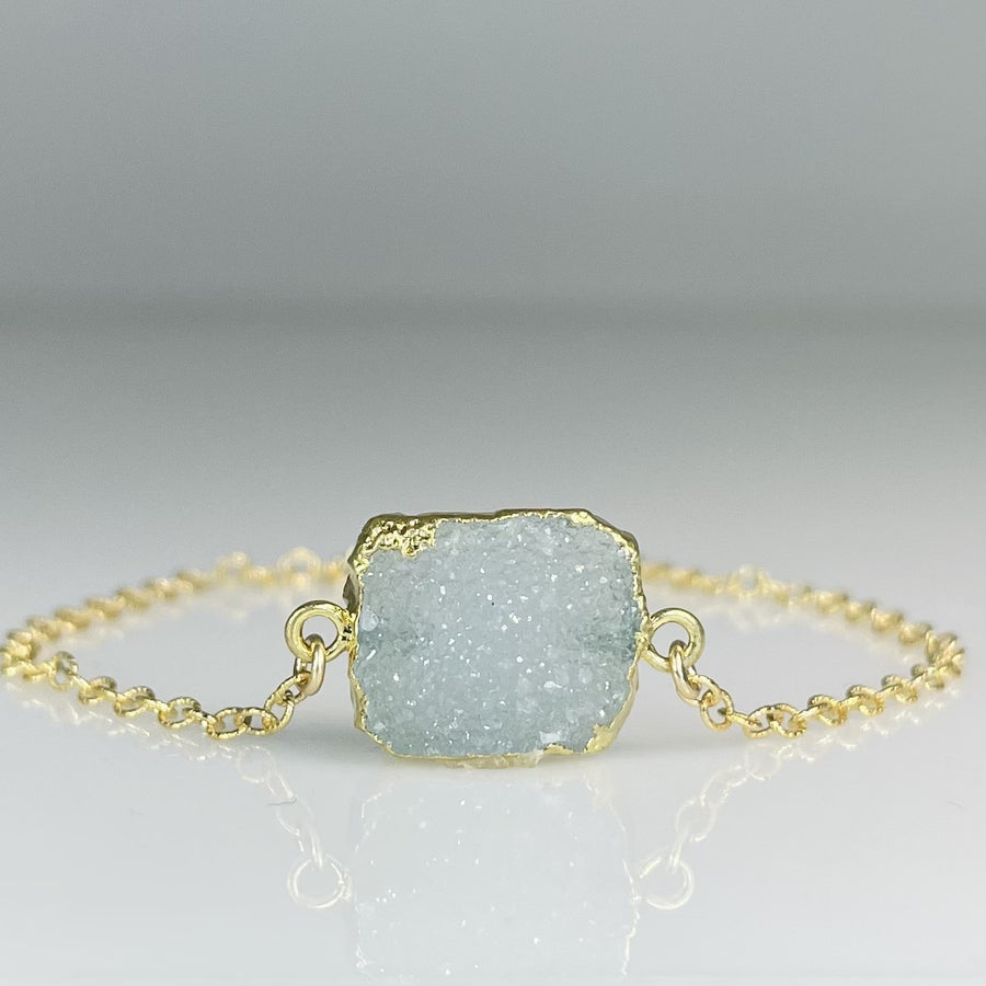 Blue Druzy Bezel Bracelet 12x14mm