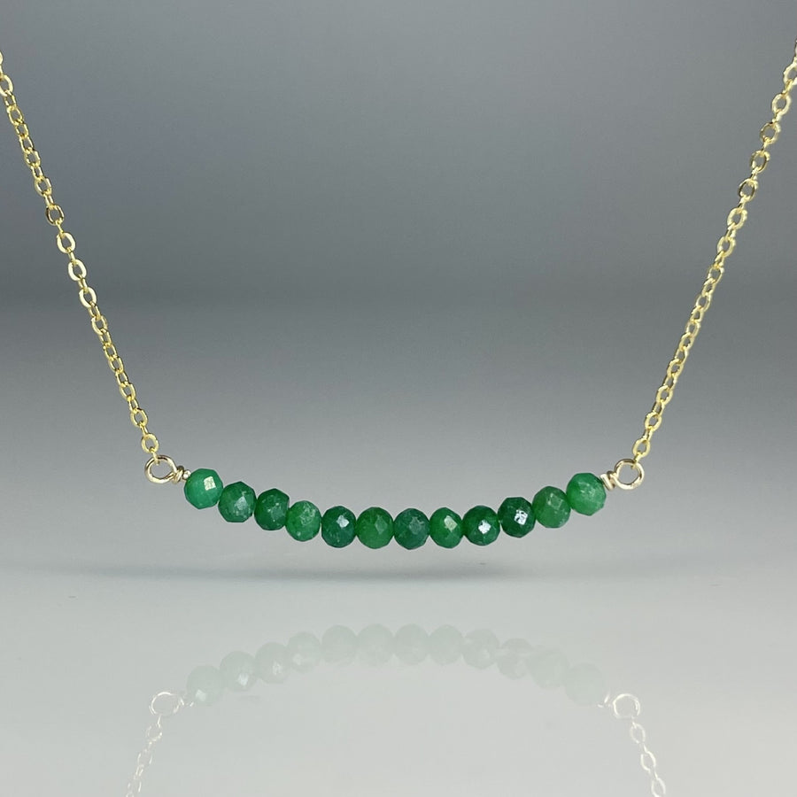 Emerald Bar Necklace