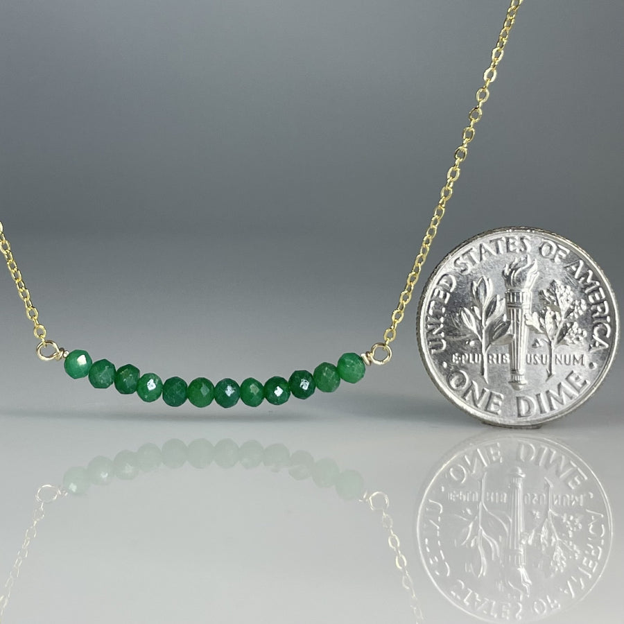 Emerald Bar Necklace
