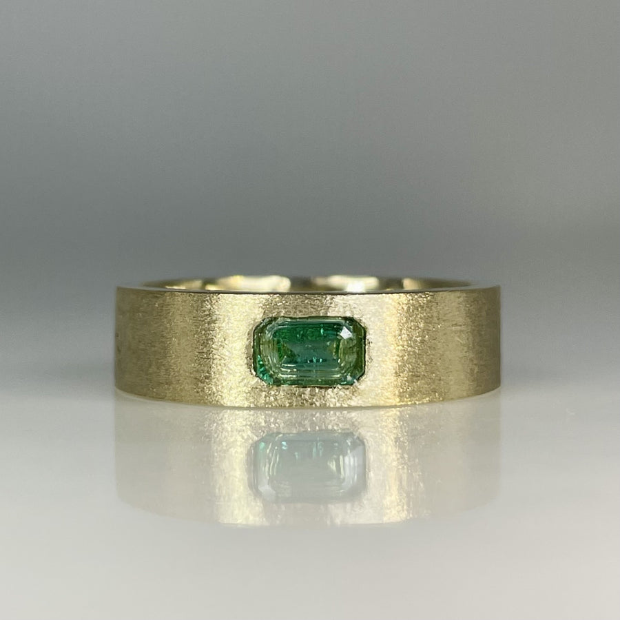 14K Yellow Gold Emerald Ring 0.50ct
