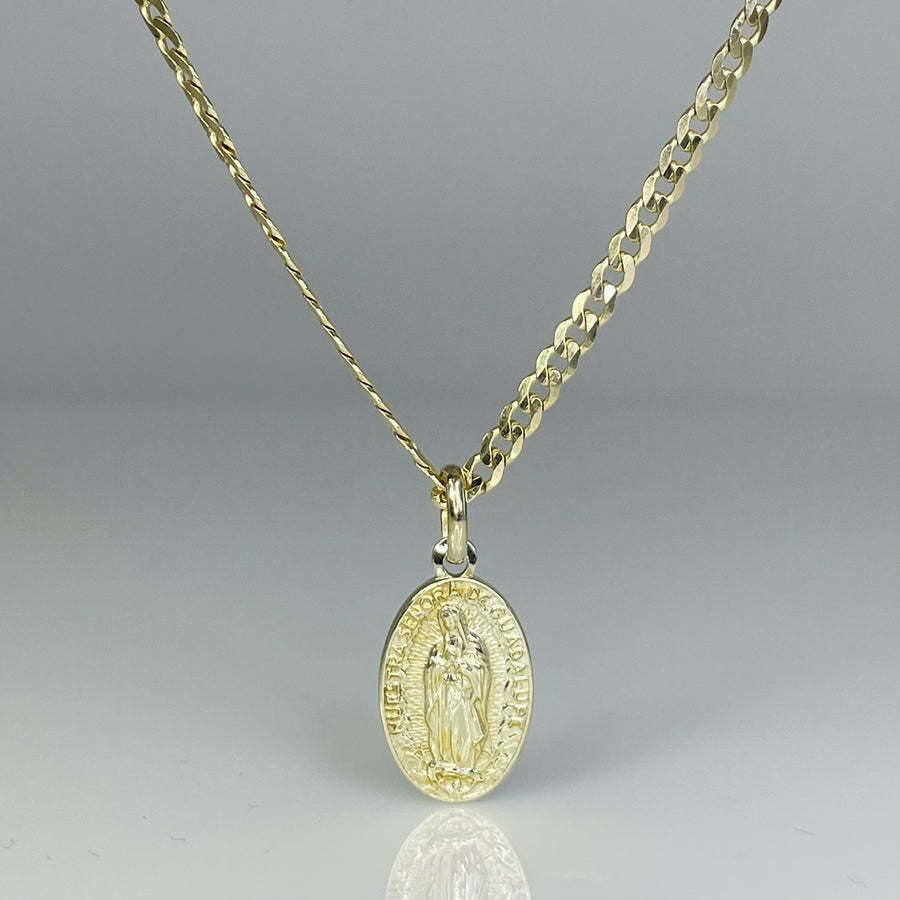 14K Yellow Gold Lady of Guadalupe Necklace