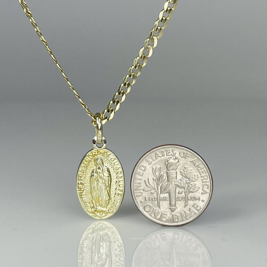 14K Yellow Gold Lady of Guadalupe Necklace
