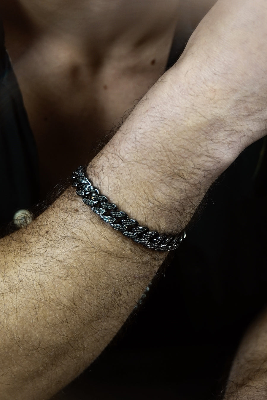 Black Diamond Cuban Chain Bracelet 2.65ct