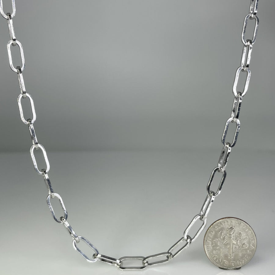Silver Paperclip Chain 5x11mm