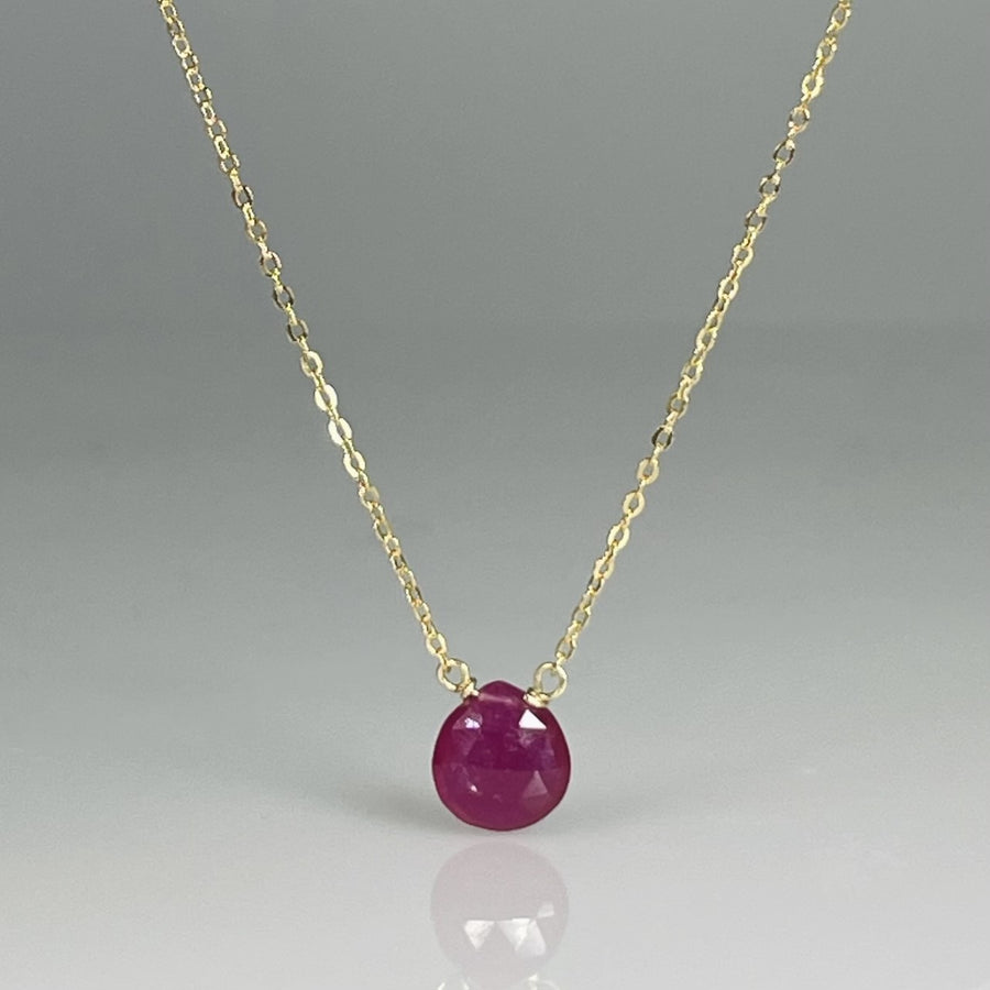 Ruby Drop Necklace 8mm – KyleChanDesign