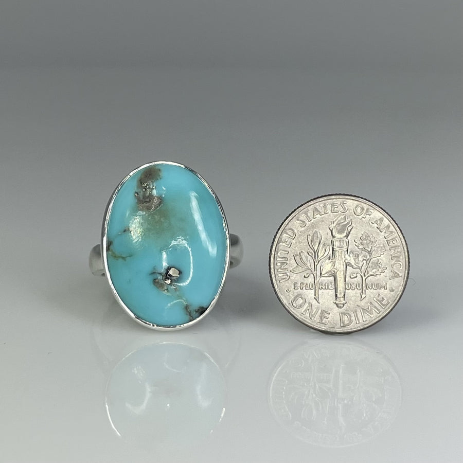 Sterling Silver Sleeping Beauty Turquoise Ring