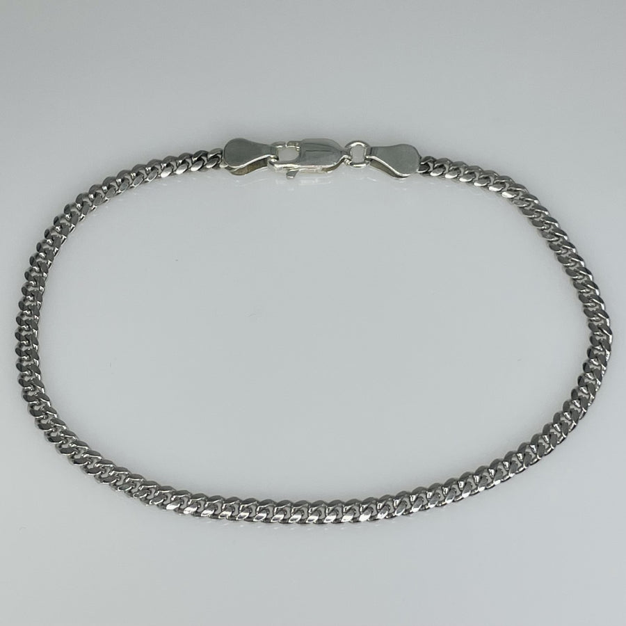 Sterling Silver Cuban Chain Bracelet 3mm