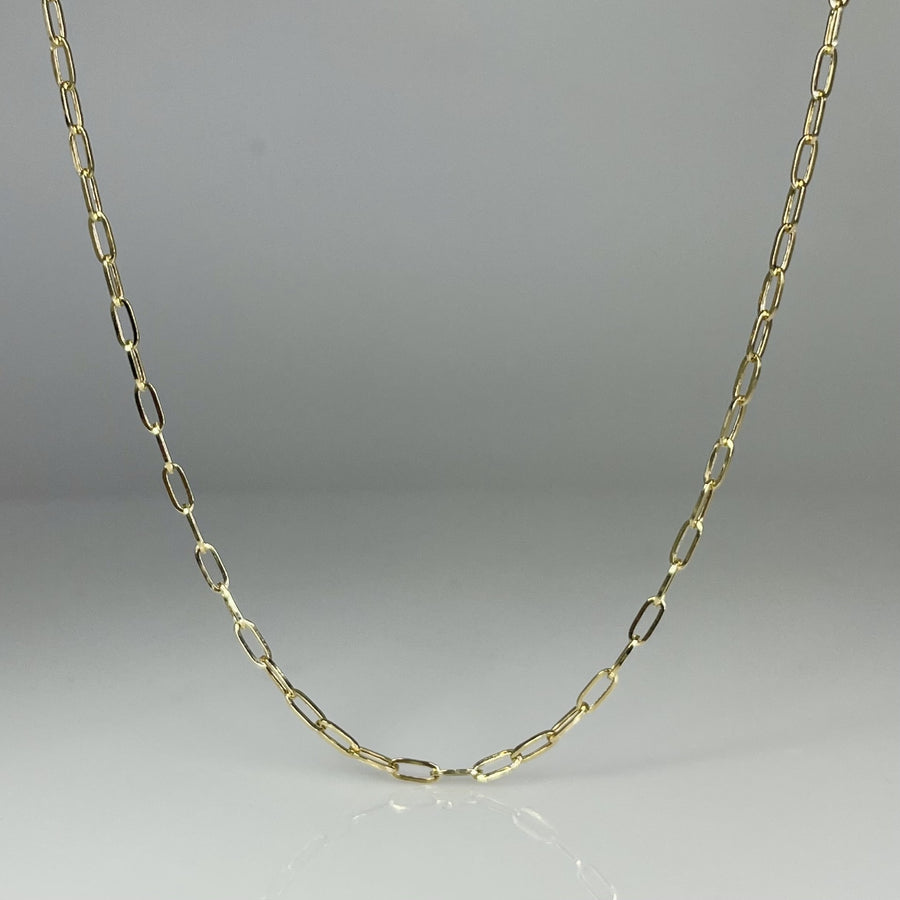 14K Yellow Gold High Polish Paperclip Chain 2.2mm