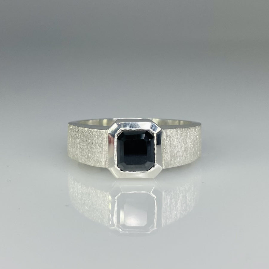 Sterling Silver Black Diamond Ring 2.31ct