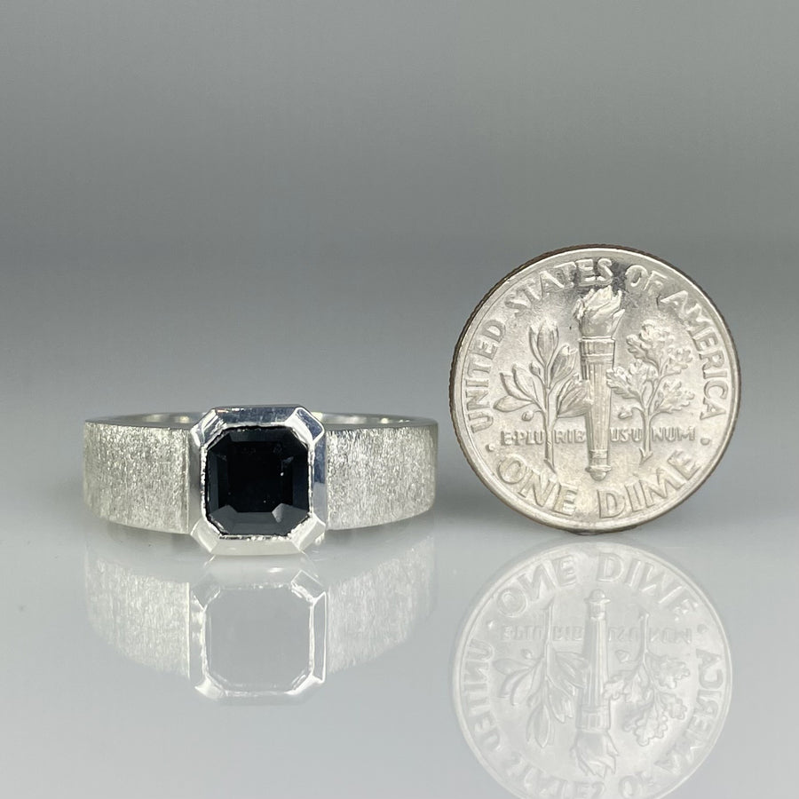 Sterling Silver Black Diamond Ring 2.31ct