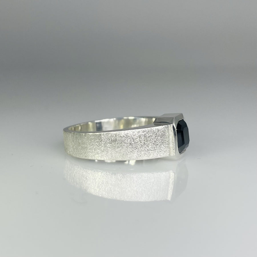 Sterling Silver Black Diamond Ring 2.31ct