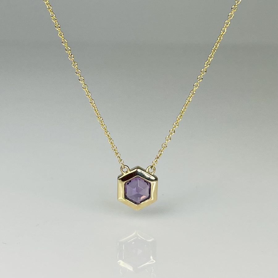 14K Yellow Gold Purple Sapphire 0.54ct