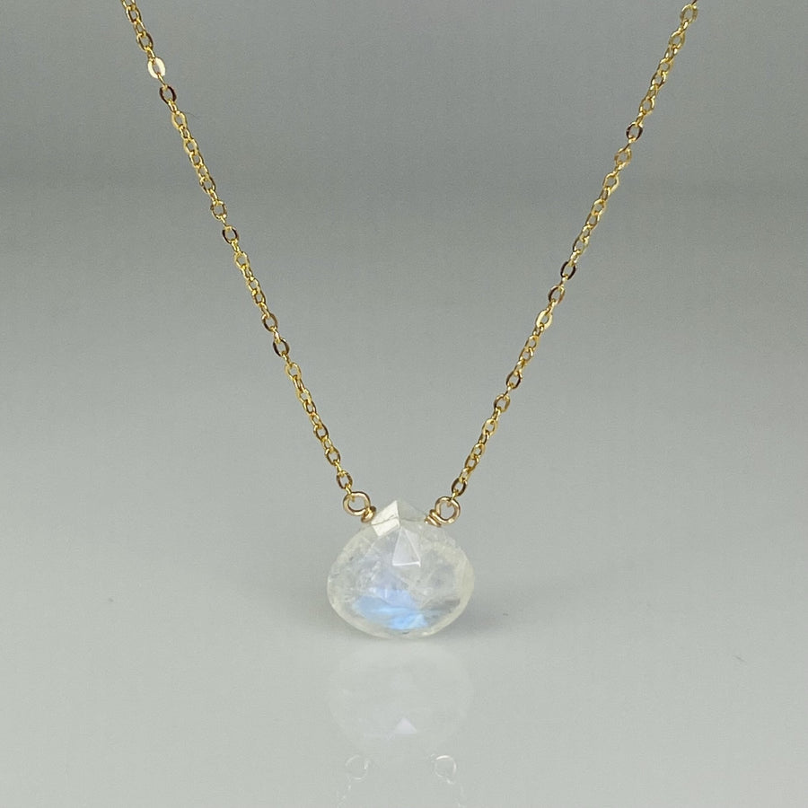 Rainbow Moonstone Necklace 10mm