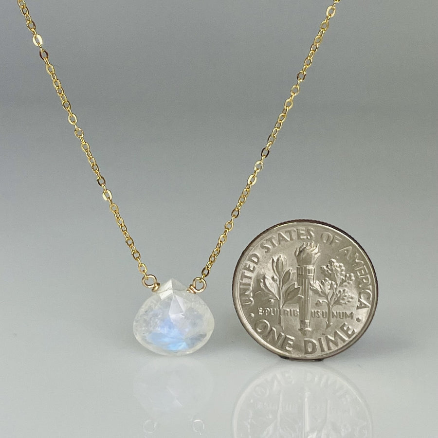 Rainbow Moonstone Necklace 10mm