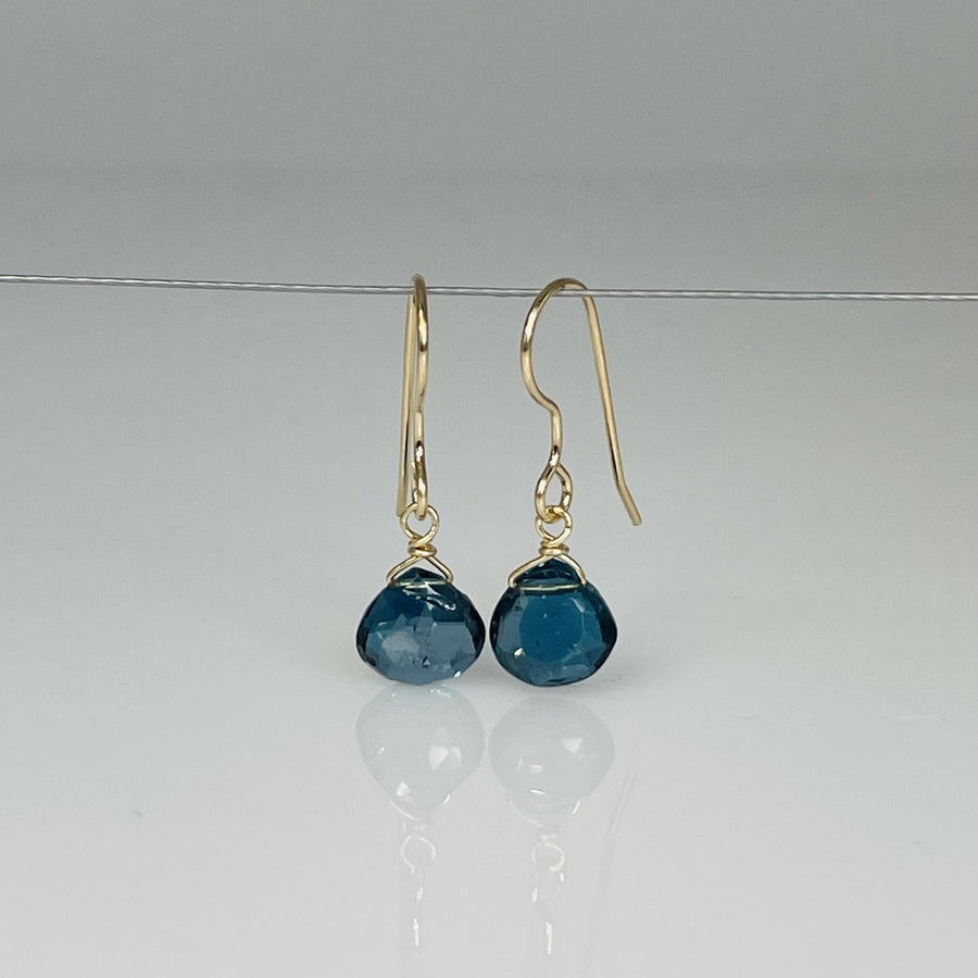 London Blue Hydro Quartz Drop Earrings 7mm