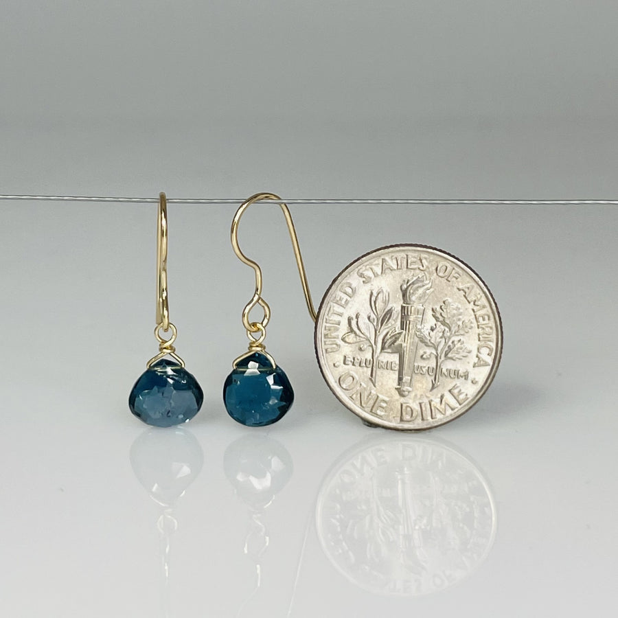 London Blue Hydro Quartz Drop Earrings 7mm