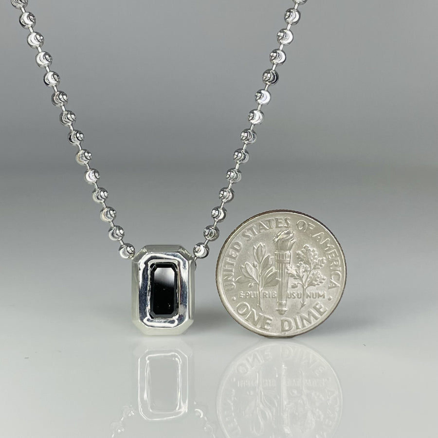 Sterling Silver Black Diamond Necklace 1.39ct