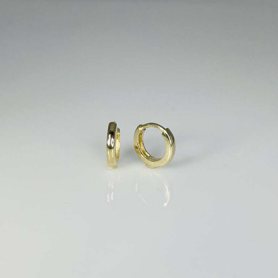 14K Yellow Gold Huggies 9mm