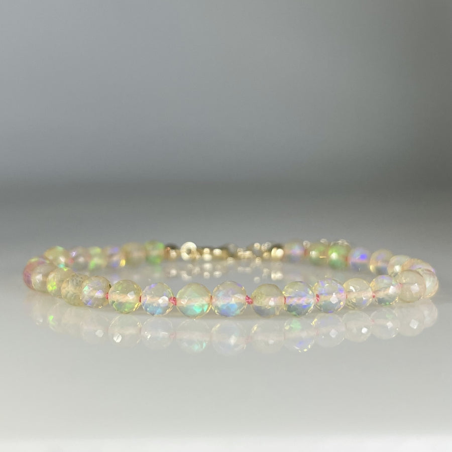 14K Yellow Gold Ethiopian Opal Bracelet