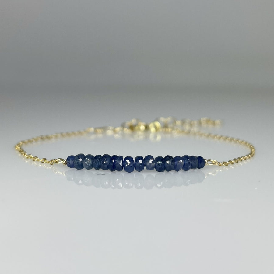 Blue Sapphire Bar Bracelet