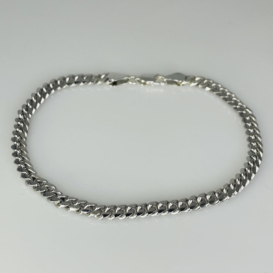 Sterling Silver Cuban Chain Bracelet 4mm