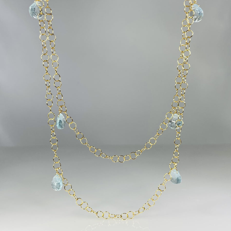Aquamarine Long Necklace